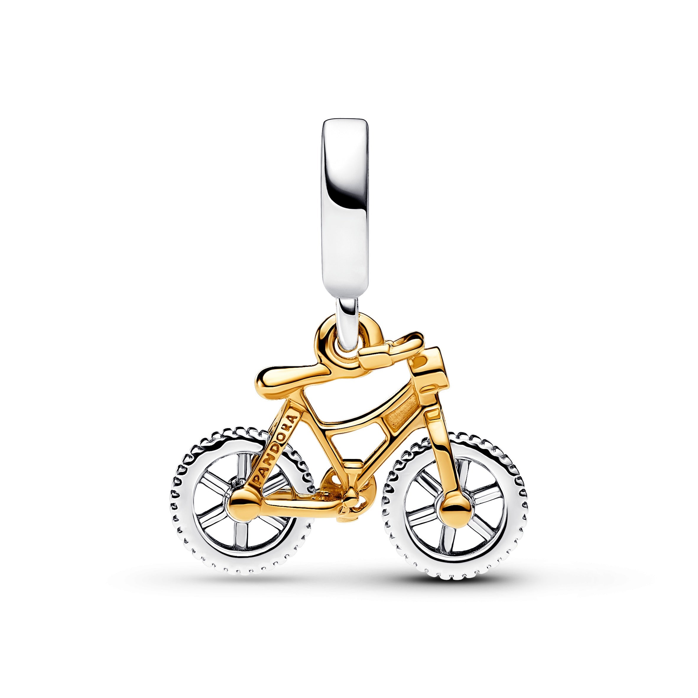 Two-tone Spinning Wheels Bicycle Dangle Charm